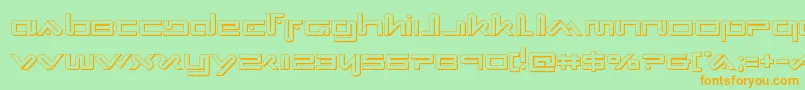 Xephyr3D Font – Orange Fonts on Green Background