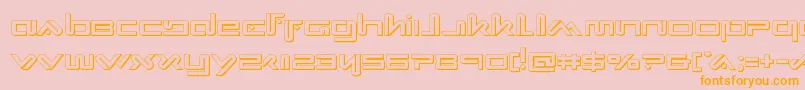 Xephyr3D Font – Orange Fonts on Pink Background