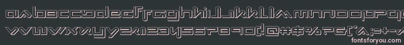 Xephyr3D Font – Pink Fonts on Black Background