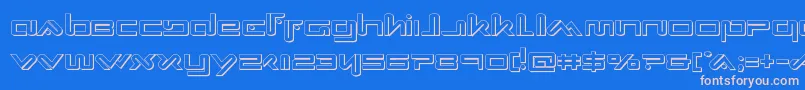 Police Xephyr3D – polices roses sur fond bleu