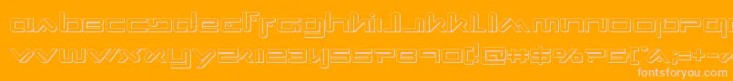 Xephyr3D Font – Pink Fonts on Orange Background