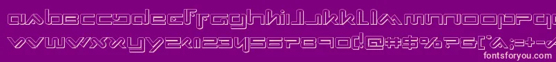 Xephyr3D Font – Pink Fonts on Purple Background
