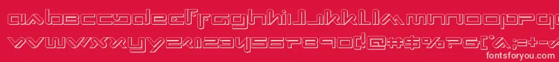 Xephyr3D Font – Pink Fonts on Red Background