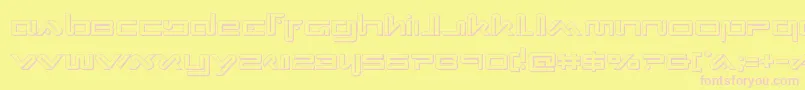 Xephyr3D Font – Pink Fonts on Yellow Background