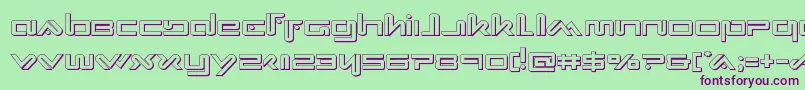 Xephyr3D Font – Purple Fonts on Green Background