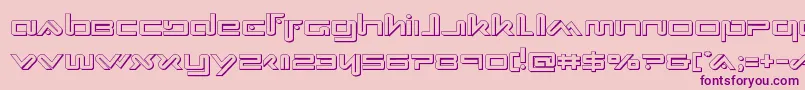 Xephyr3D-Schriftart – Violette Schriften auf rosa Hintergrund