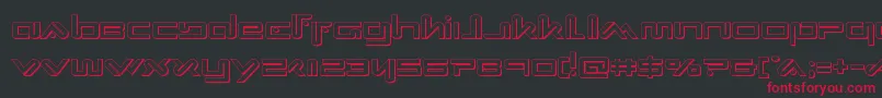 Xephyr3D Font – Red Fonts on Black Background