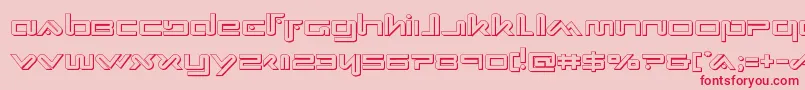 Xephyr3D Font – Red Fonts on Pink Background