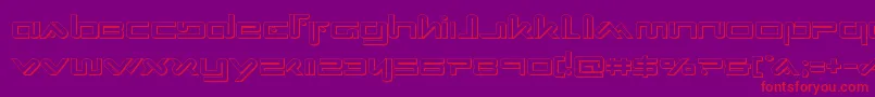 Xephyr3D Font – Red Fonts on Purple Background