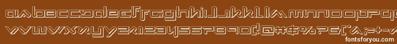 Xephyr3D Font – White Fonts on Brown Background