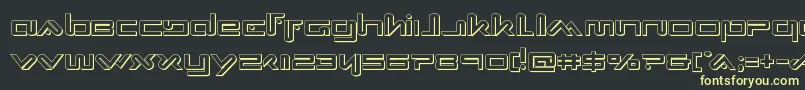Czcionka Xephyr3D – żółte czcionki na czarnym tle