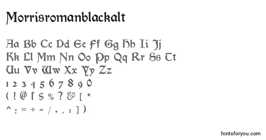 Шрифт Morrisromanblackalt (114331) – алфавит, цифры, специальные символы