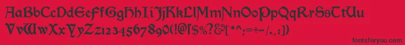 Morrisromanblackalt Font – Black Fonts on Red Background