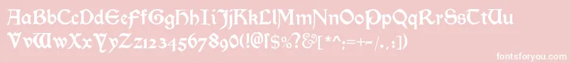 Morrisromanblackalt Font – White Fonts on Pink Background