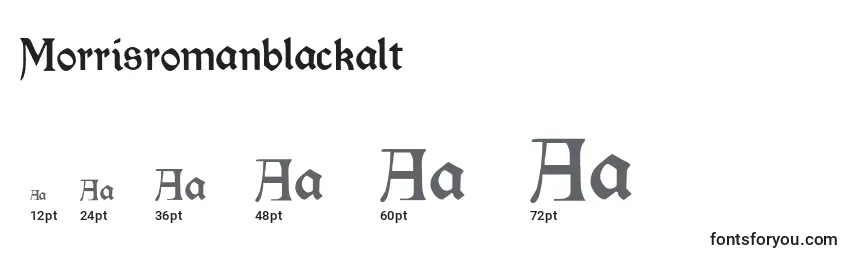 Размеры шрифта Morrisromanblackalt (114331)