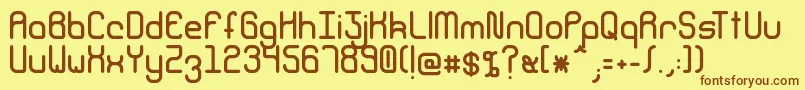 Climpse Font – Brown Fonts on Yellow Background