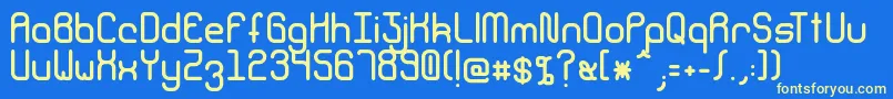 Climpse Font – Yellow Fonts on Blue Background