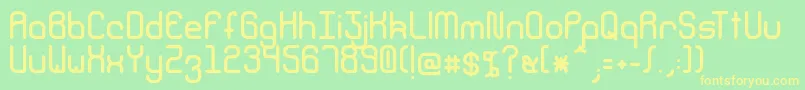 Climpse Font – Yellow Fonts on Green Background