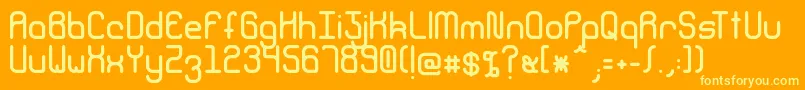 Climpse-Schriftart – Gelbe Schriften auf orangefarbenem Hintergrund