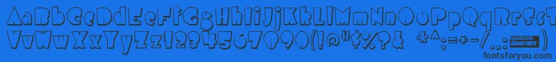 Airmoleshaded Font – Black Fonts on Blue Background