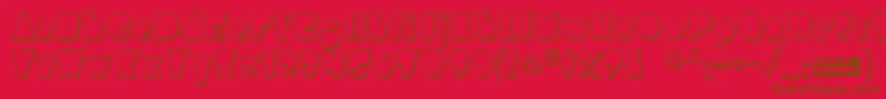 Airmoleshaded Font – Brown Fonts on Red Background