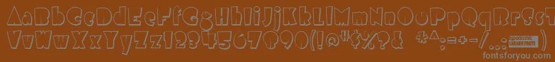 Airmoleshaded Font – Gray Fonts on Brown Background