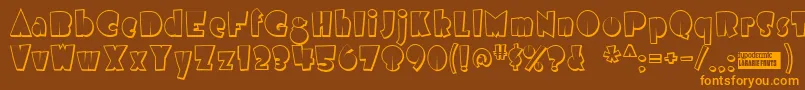 Airmoleshaded Font – Orange Fonts on Brown Background