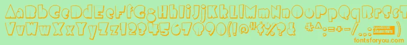 Airmoleshaded Font – Orange Fonts on Green Background