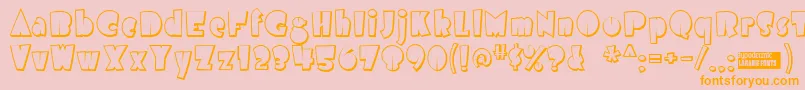 Airmoleshaded Font – Orange Fonts on Pink Background