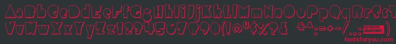 Airmoleshaded Font – Red Fonts on Black Background