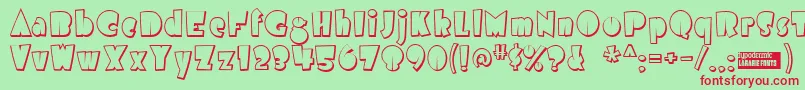 Airmoleshaded Font – Red Fonts on Green Background