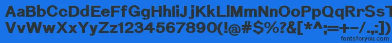 NuromExtrabold Font – Black Fonts on Blue Background