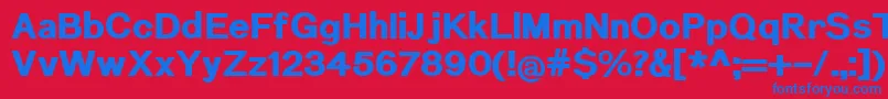 NuromExtrabold Font – Blue Fonts on Red Background