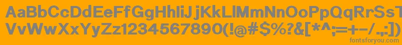NuromExtrabold Font – Gray Fonts on Orange Background