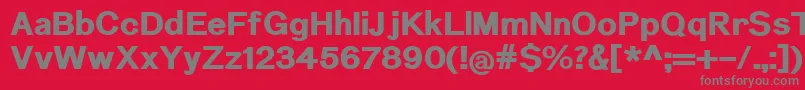NuromExtrabold Font – Gray Fonts on Red Background