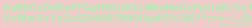 NuromExtrabold-Schriftart – Grüne Schriften auf rosa Hintergrund