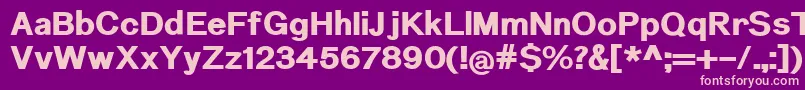 NuromExtrabold Font – Pink Fonts on Purple Background