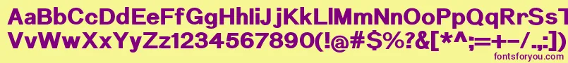 NuromExtrabold Font – Purple Fonts on Yellow Background