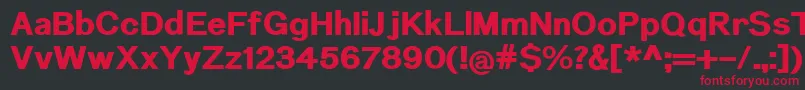 NuromExtrabold Font – Red Fonts on Black Background