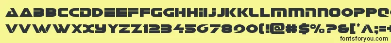 Шрифт Galantcond – чёрные шрифты на жёлтом фоне