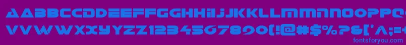 Galantcond Font – Blue Fonts on Purple Background