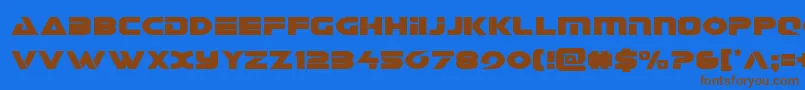 Galantcond Font – Brown Fonts on Blue Background