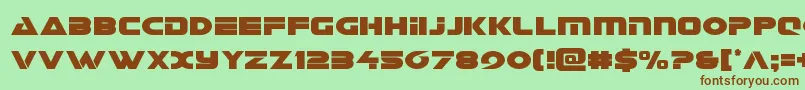 Шрифт Galantcond – коричневые шрифты на зелёном фоне