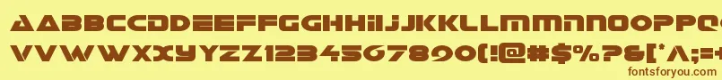 Galantcond Font – Brown Fonts on Yellow Background