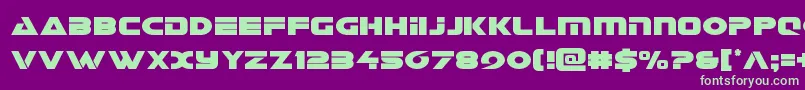 Galantcond Font – Green Fonts on Purple Background
