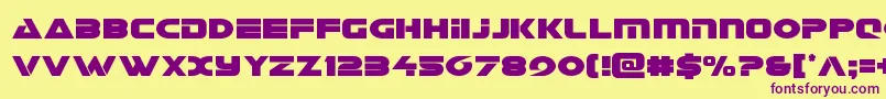 Galantcond Font – Purple Fonts on Yellow Background