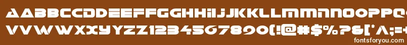 フォントGalantcond – 茶色の背景に白い文字