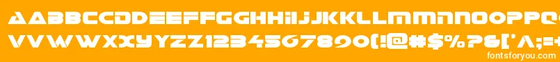 Шрифт Galantcond – белые шрифты на оранжевом фоне