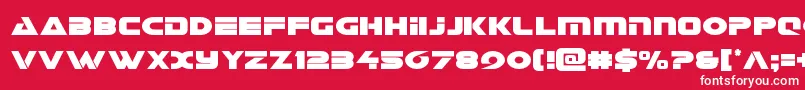Czcionka Galantcond – białe czcionki na czerwonym tle