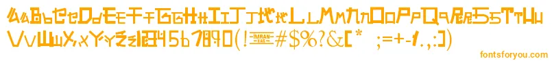 Więcej informacji o czcionce AlphabetSnkByPmpeps Czcionka AlphabetSnkByPmpeps – pomarańczowe czcionki